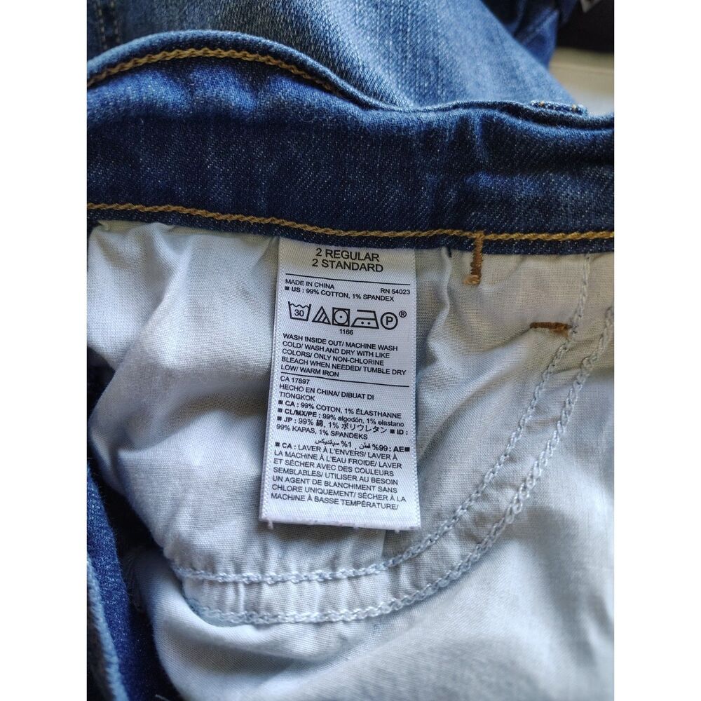Old Navy Micro Flare Jeans Women's Size 2 Mid Rise Stretch Blue Denim Bootcut - Picture 6 of 6